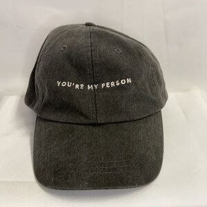 You're My Person Snapback Hat Gray Embroidered NWT